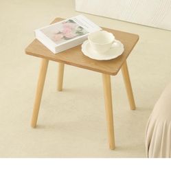 Side Table, Small End Accent Table for Living Room Bedroom Office Small Spaces, Modern Wood Side Table Nightstand with Solid Wood, Easy Assembly, (Nat