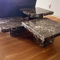 Italian Marble Table Trio 
