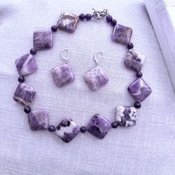925 Silver Necklace And Earring Real Stone