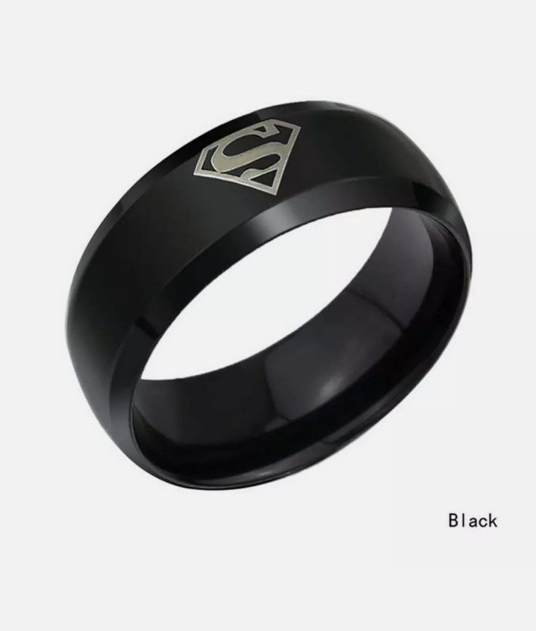 NWT Stainless Steel Superman Ring Size 10