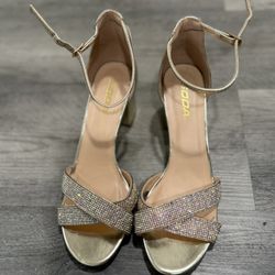 Gold High Heels