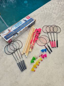 Badminton Set Volleyball Net Combo Rackets Wilson Champion Collection Outdoor Games Play Adult Kids Full Combo Set