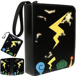 Trading Card Binder - 900 Cards Album Holder Books Case Folder with Sleeves - Gifts for Boys & Girl (Black)