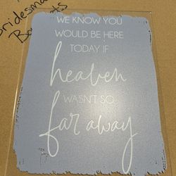 8x10in Acrylic Wedding Sign W/ Stand 