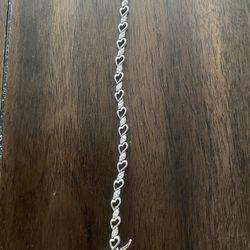 Silver Hearts Bracelet 