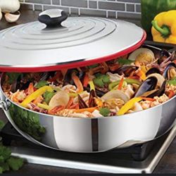 14in Paella Pan With Cover