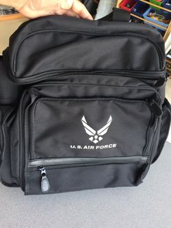 Black Air Force laptop backpack