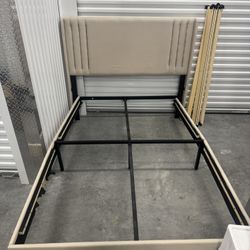 Full Size Beige Color Bed Frame 