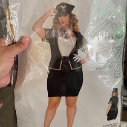 Lady Pilot Halloween Costume Size 1X/2X