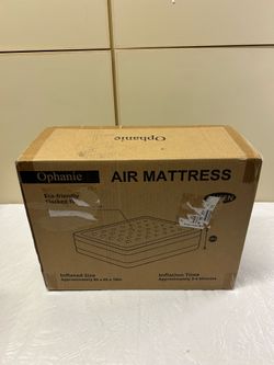 Ophanie Queen Air Mattress 18" Raised Inflatable Bed, new