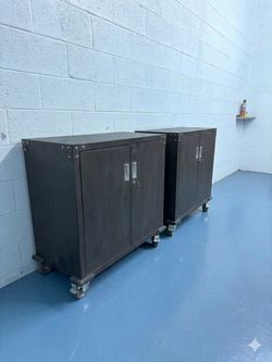 Matching Rolling Storage Cabinets