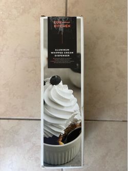 Eur Kitchen Professional Aluminum Black Whipped Cream Dispenser - Leak Free, 500 mL