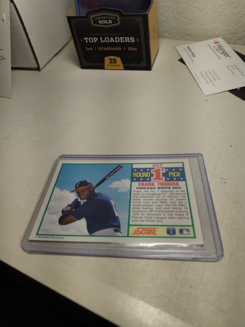 1990 Score Card Number 663 Frank Thomas Rookie Card