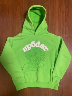 Green Sp5der Hoodie Size Medium