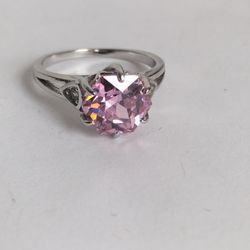 NEW WOMENS SILVER TONE RHINESTONE RING SIZE 9