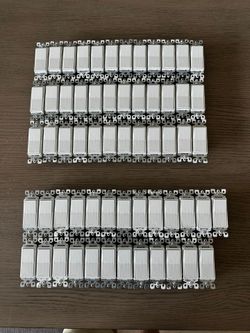 (64qty) Like New Leviton Decora 15amp Single Poor & 3-Way Rocker Light Switches