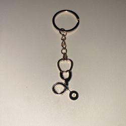 Stethoscope Keychain Black / Gold