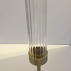 Gold Hurricane Candle Holders: Brass