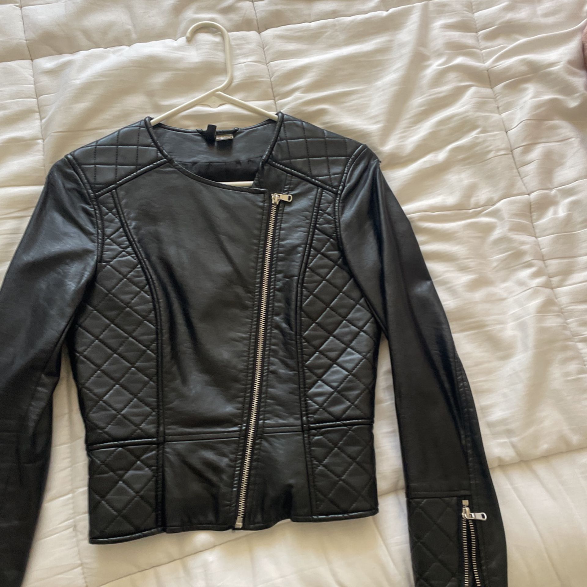 Leather (faux) Jacket Size 4 