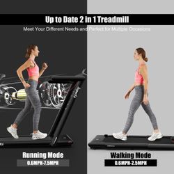 Treadmill 2.25HP 2 In 1 Folding With App And Speaker