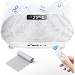 MERACH Vibration Plate Exercise Machine, Whole Body Workout  Bluetooth and Silicone Pedal, Vibration Plate with Auto Mode