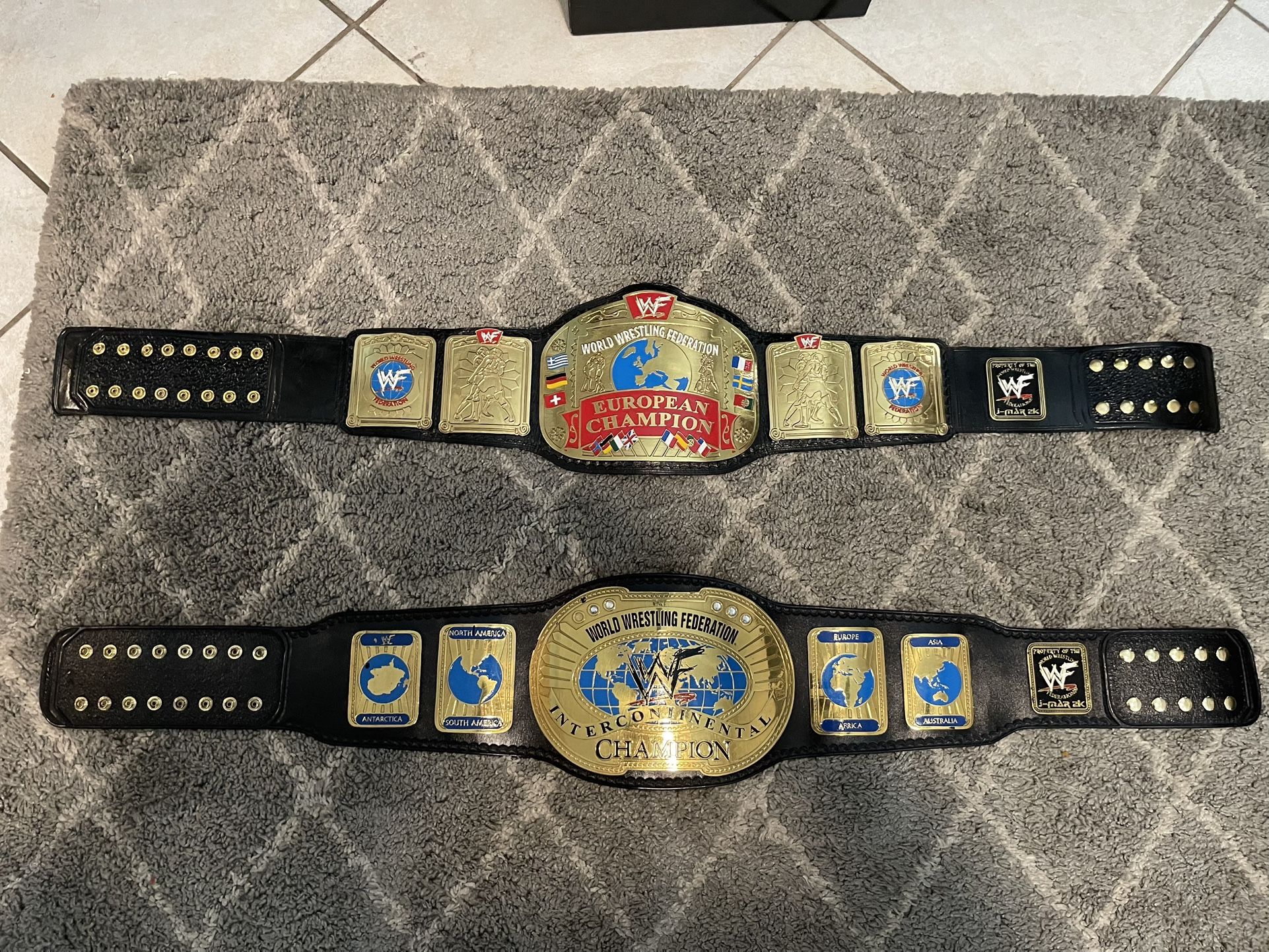 Wwf Euro Belt And Wwf Ic Belt