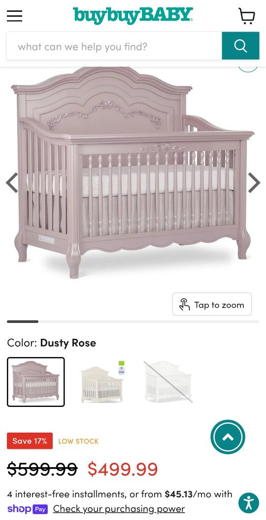 Baby Pink Crib