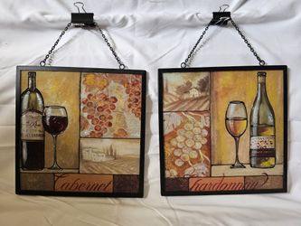 Stained Glass Wine Art