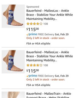 BRAND NEW bauerfeind malleoloc ankle brace