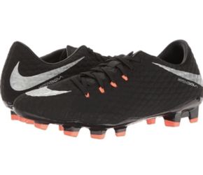 Nike Hypervenom Phelon III FG Black/Orange/Silver Size 8