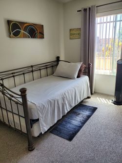Daybed w/ trundle &  Black Metal Frame dresser
