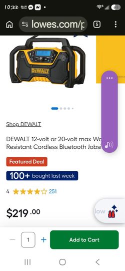 DeWalt Heavy duty radio