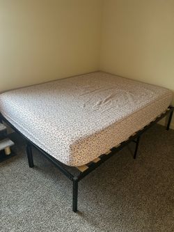 Queen Bed Frame and Memory Foam Mattress