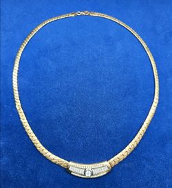 Vintage Solid Gold 585(14k),21.4 grams,diamonds necklace