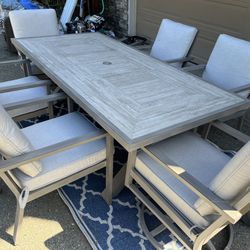 Brand New Costco Table With Chairs And Cushions 