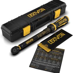 LEXIVON Torque Wrench, 1/4-Inch Drive, Dual Scale 30-250 IN-LB (3.4-28.2 N·m)