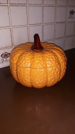 Ceramic Pumpkin Bisquit/Cookie Jar