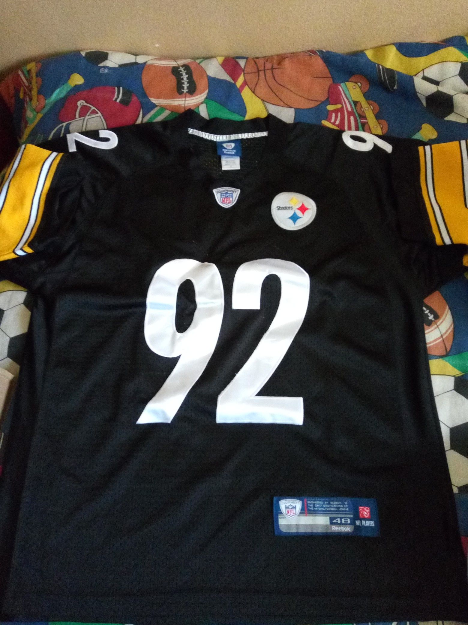 STEELERS JERSEY SIZE LARGE ADULT STITCHED