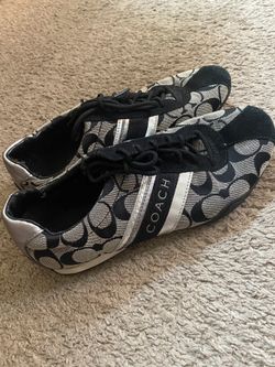 COACH Black/silver Jayme Sneakers 7.5W