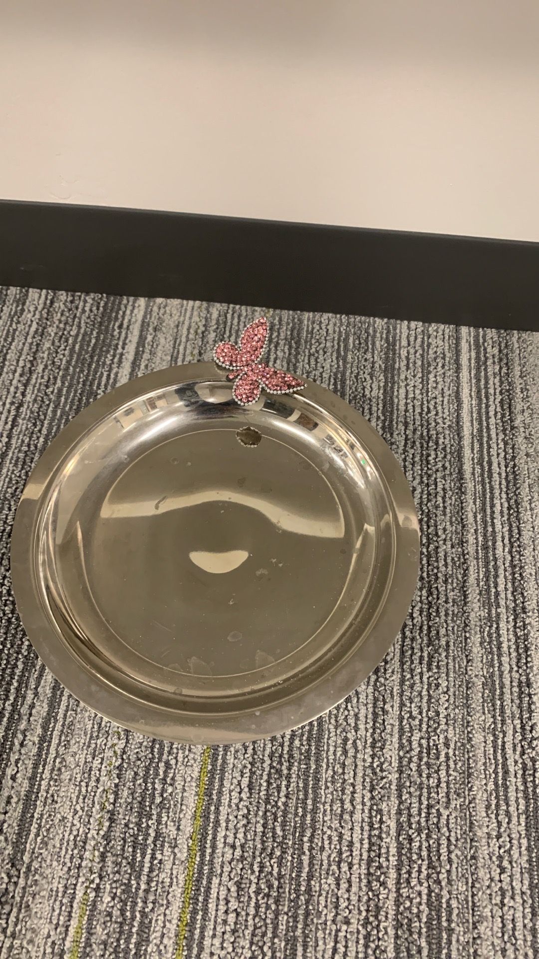 Small cake pastry platter with butterfly