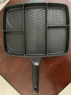 NEW 5-Section Nonstick Breakfast Pan – Divided Frying Pan (Eggs, Pancakes, Bacon)