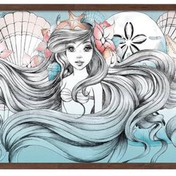 Disney Ariel framed wall poster titled "Ariel - Land or Sea"