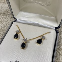 Diamond And Sapphire Necklace (New)