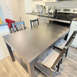 Dining room table with four chairs