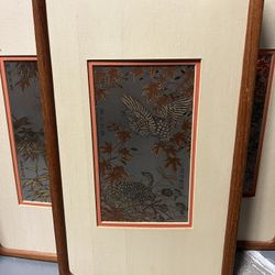 Vintage The Quail of The Golden Maple Etching, Franklin Mint, 24kt gold & Silver, Quail of the Golden Maple , Signed, Etched Art, 1983