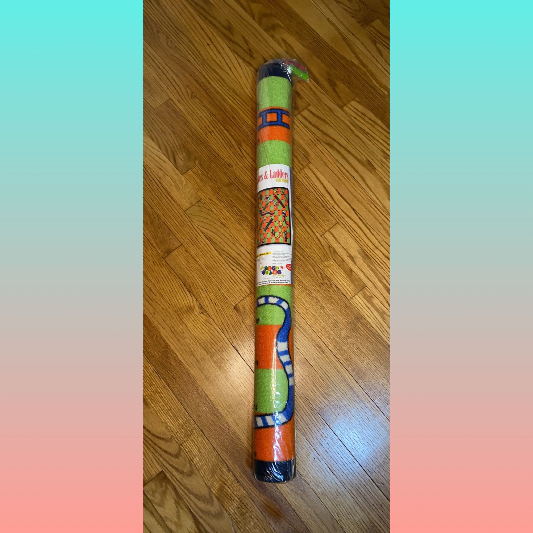New!! Snakes And Ladders carpet Board Game 33” W x 45” L..brand new in packaging