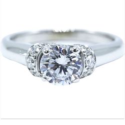 Scott Kay 14k White Gold Engagement Ring Semi Mount 0.27 tcw Radiance Collection