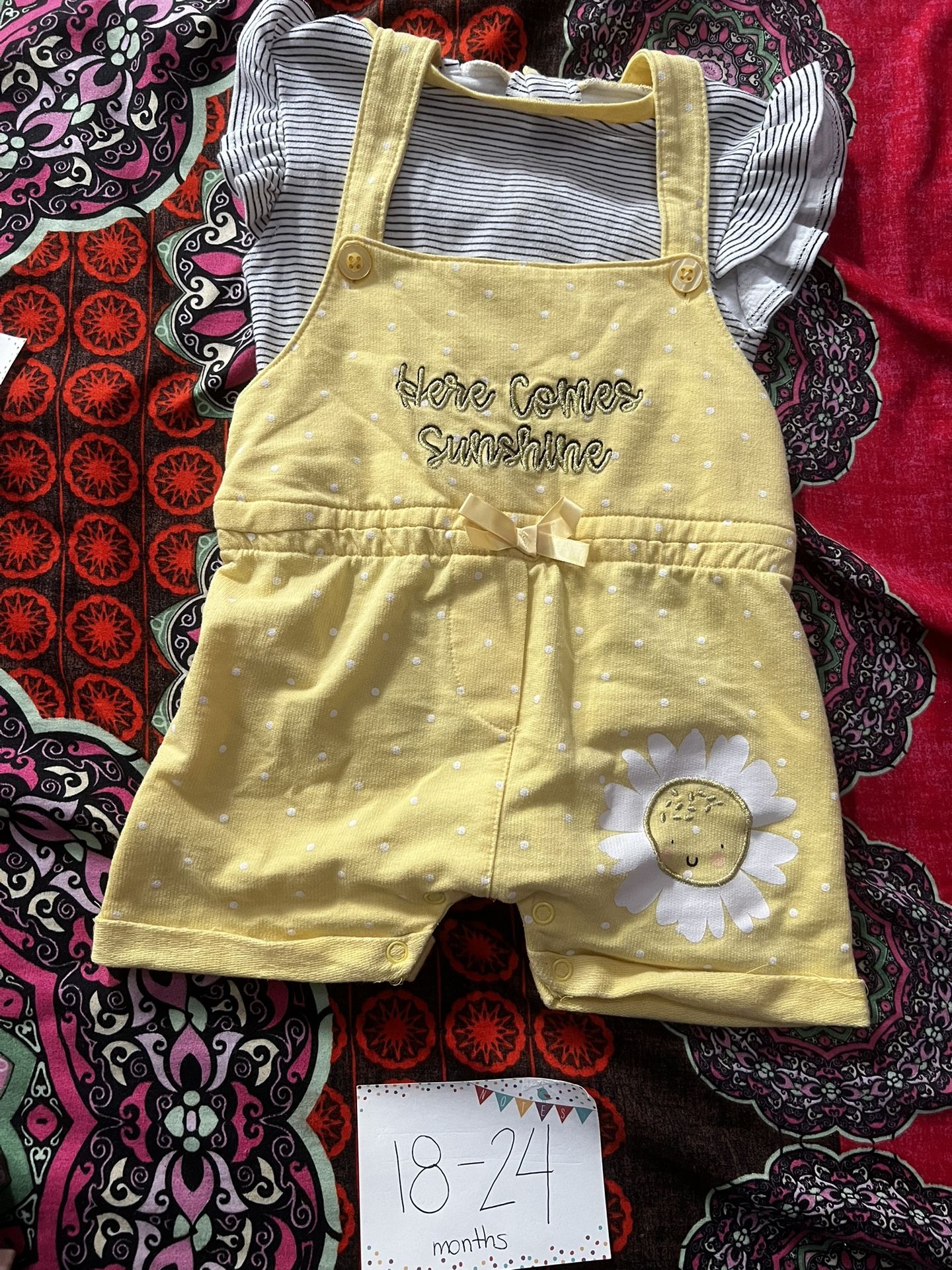 Cute Yellow Overall Toddler Outfit