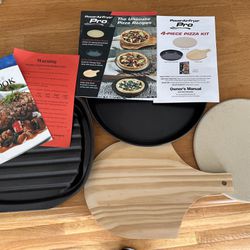 Power Air Fryer Oven 4-Piece Pizza Set And Griddle Pan