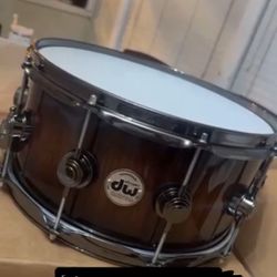 DW Collector's Series Snare Drum - 6.5 x 14-inch - Natural to Candy Black Burst over Monkey Pod